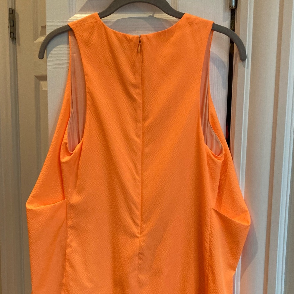 COS contemporary sheath dress in bright apricot - Picture 2 of 6